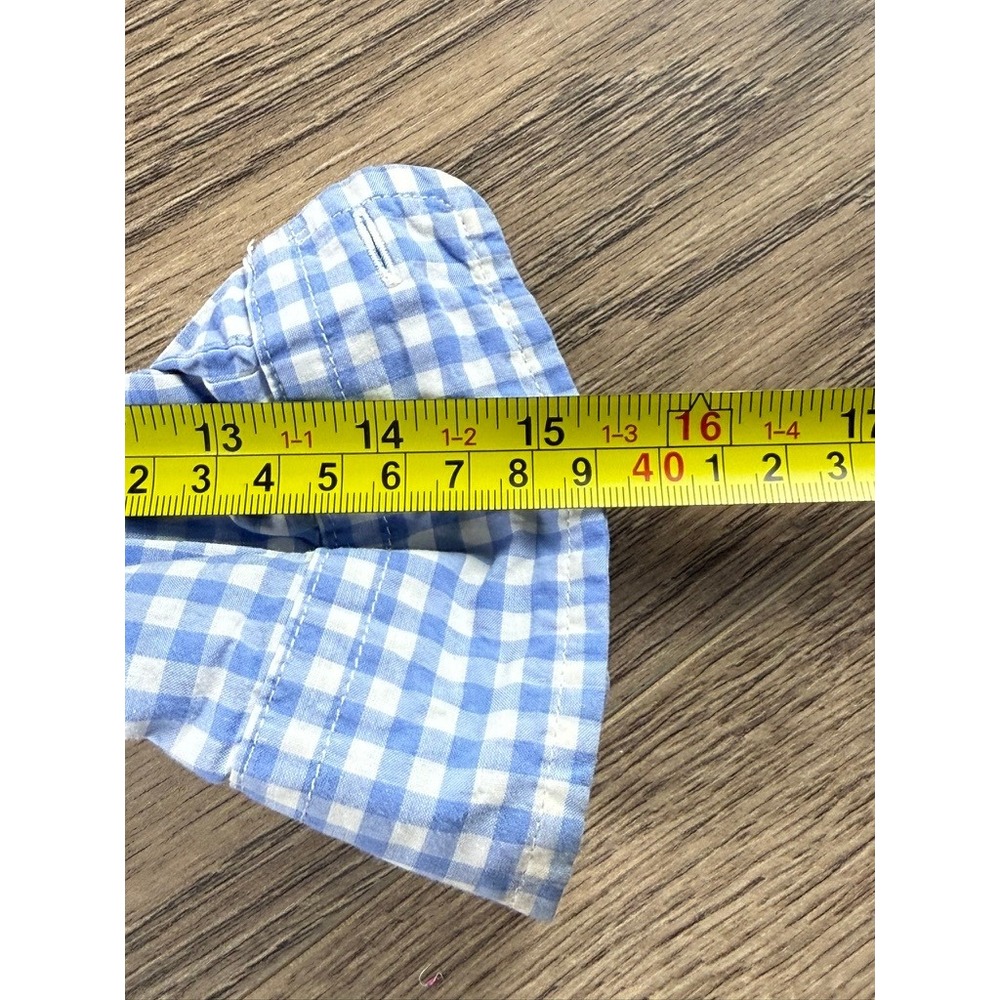 Ralph Lauren Kids Blue Gingham Cotton Button Down Shirt Size 6 Long Sleeve Pony - Picture 7 of 10